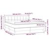 3129731 vidaXL Lit à sommier tapissier avec matelas Noir 180x200 cm Tissu