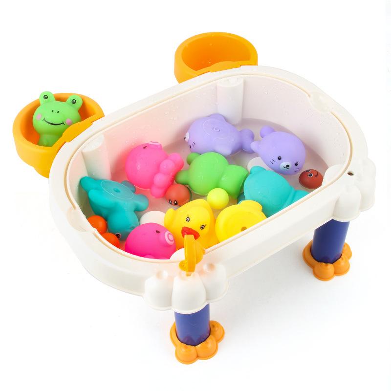 Children'S Diy Ball Track Building Block Table, Baby Bathing And Playing Water Building Block Intellectual Toys
