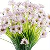 Fiori Artificiali Rossi Vivaci Resistenti ai Raggi UV, Non Sbiadiscono Plastica Floreale da Esterno
