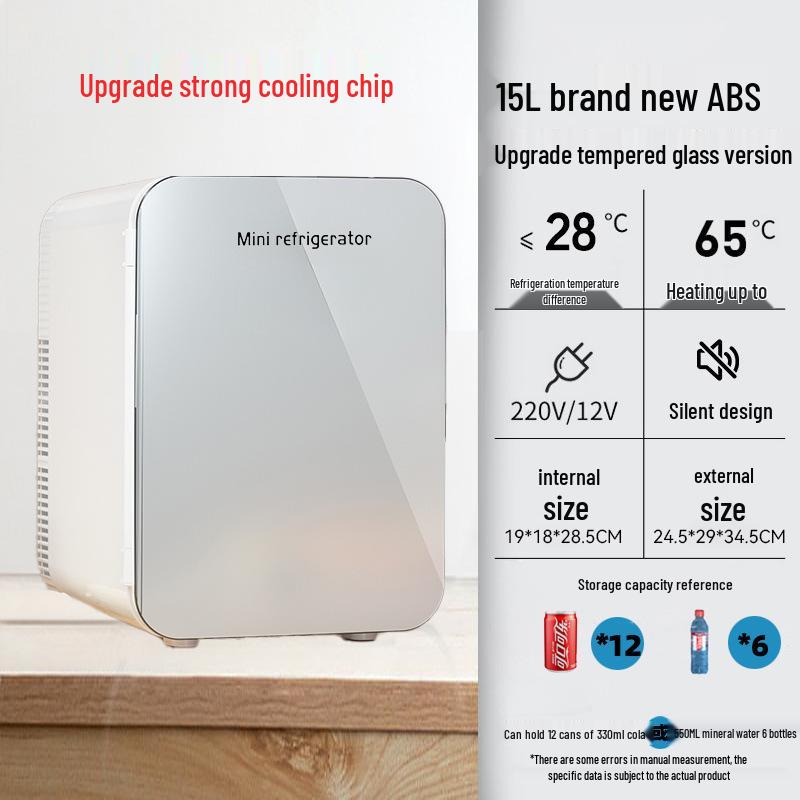 Compact Mini Fridge - Cooling & Heating for Cosmetics, Dorms, Cars, Home