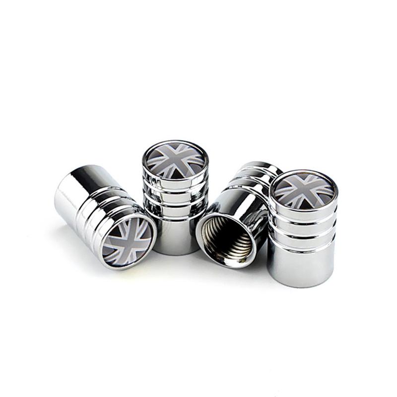 4Pcs UK England British Flag Bike Moto Car Wheel Tires Valve Caps Cover For Vauxhall Mini Cooper Ford Kia Hyundai VW Accesories