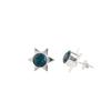 Blue Apatite Gemstone 925 Sterling Silver Jewelry Handmade Stud Earrings 0.44" EE-175-2
