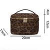 Vintage Leopard Makeup Bag for Women Girl Large Capacity Travel Cosmetic Case Bag Zipper Tote Lipstick Toiletry Pouch