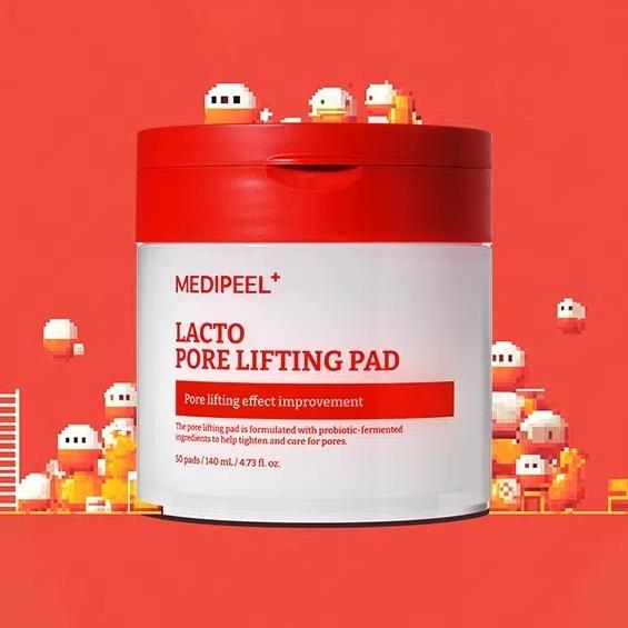 

[MEDI-PEEL] Red Lacto Collagen Pore Lifting Pad 2.0 (50 Sheets) - Instant Pore Tightening, Anti-Aging Elasticity, Gentle PHA Exfoliation, K-Beauty 50pcs x 1EA