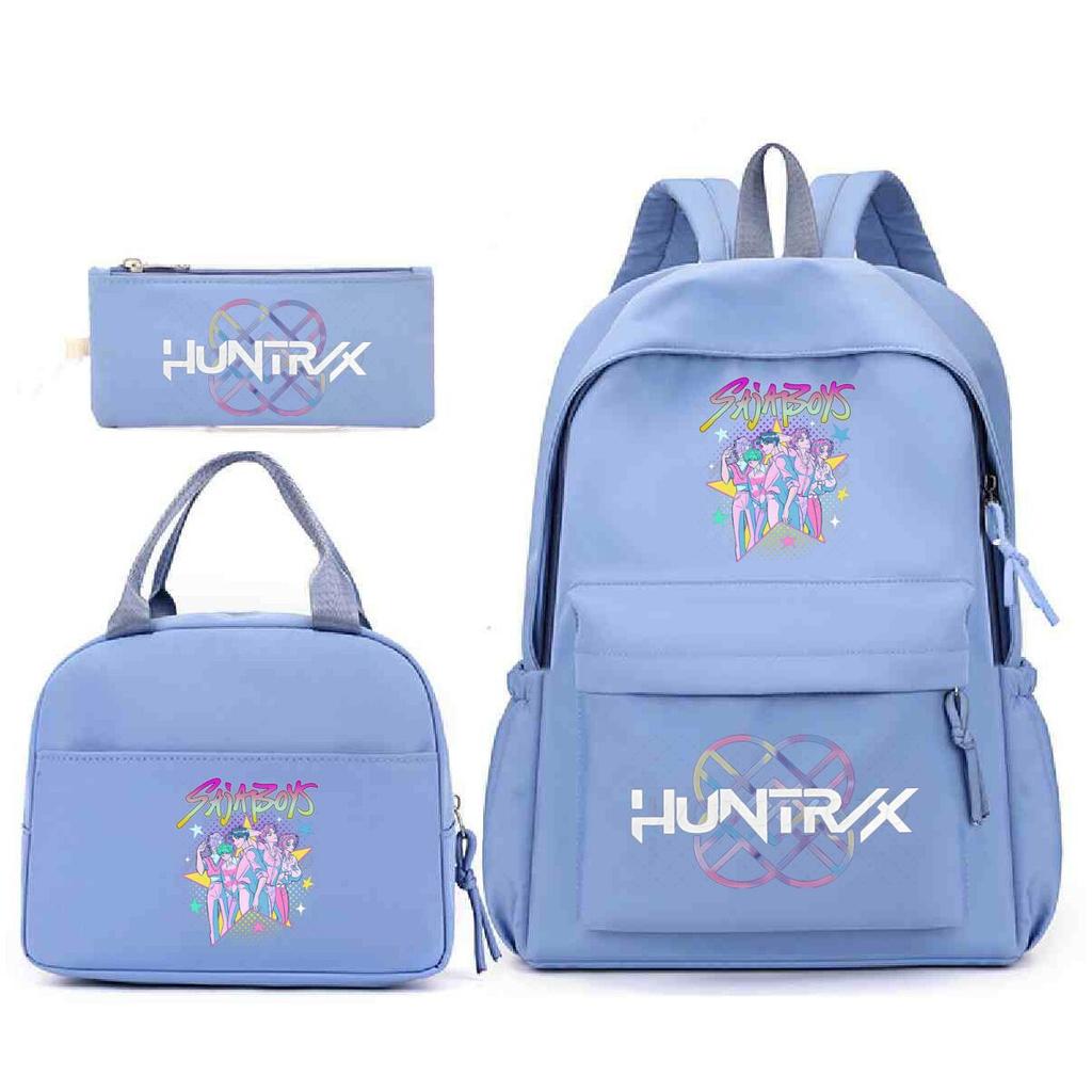 Anime Cartoon Peripheral Three-Piece Set, School Bag, Primary And Secondary School Student Backpack, College Meal Bag, Casual Pencil Bag