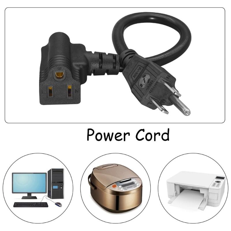 Multifunctional Nemas 5 15P to C7 and 5 15R Power Adapters Cord Sturdy Copper Wiring for Multiple Device Arrangement