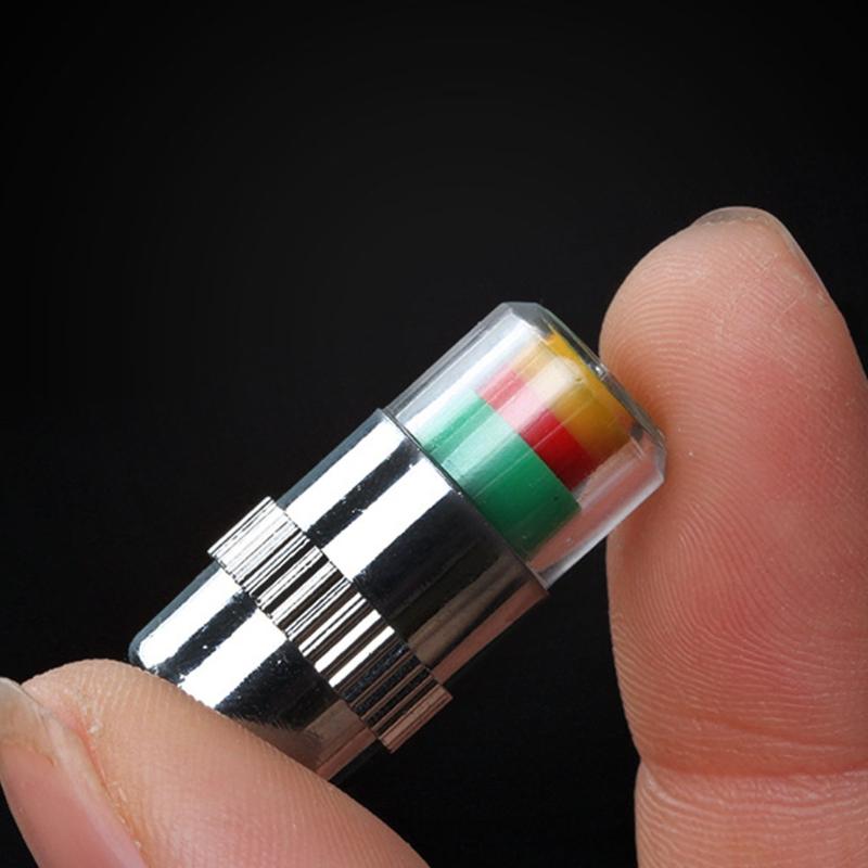 Auto Car Tire Pressure Guage Cap Sensor Indicator Alert Monitoring Tool Tyre Cap Indicator Alert Air Pressure Gauge 4pcs
