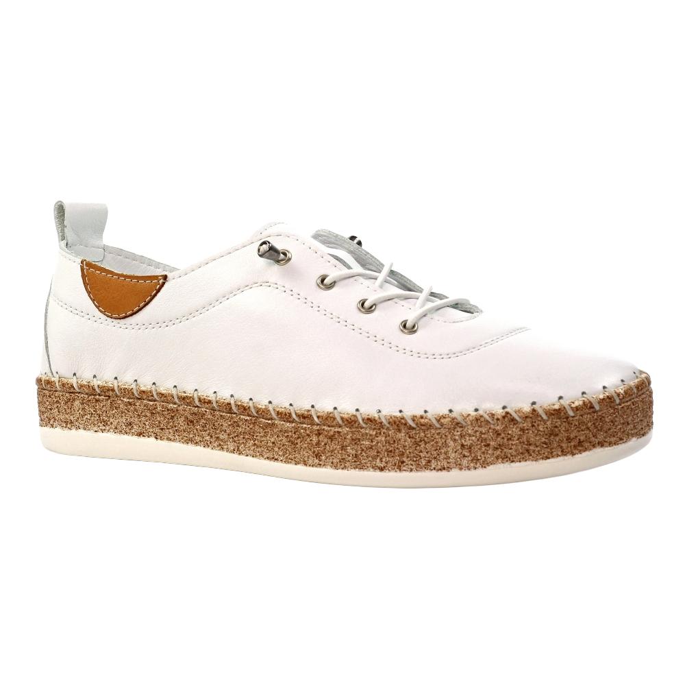 Lunar Womens/Ladies Evie Leather Plimsolls