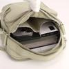 Nylon Crossbody Bag with Top Handle and Multiple Zipper Pockets for Daily Use Men Women