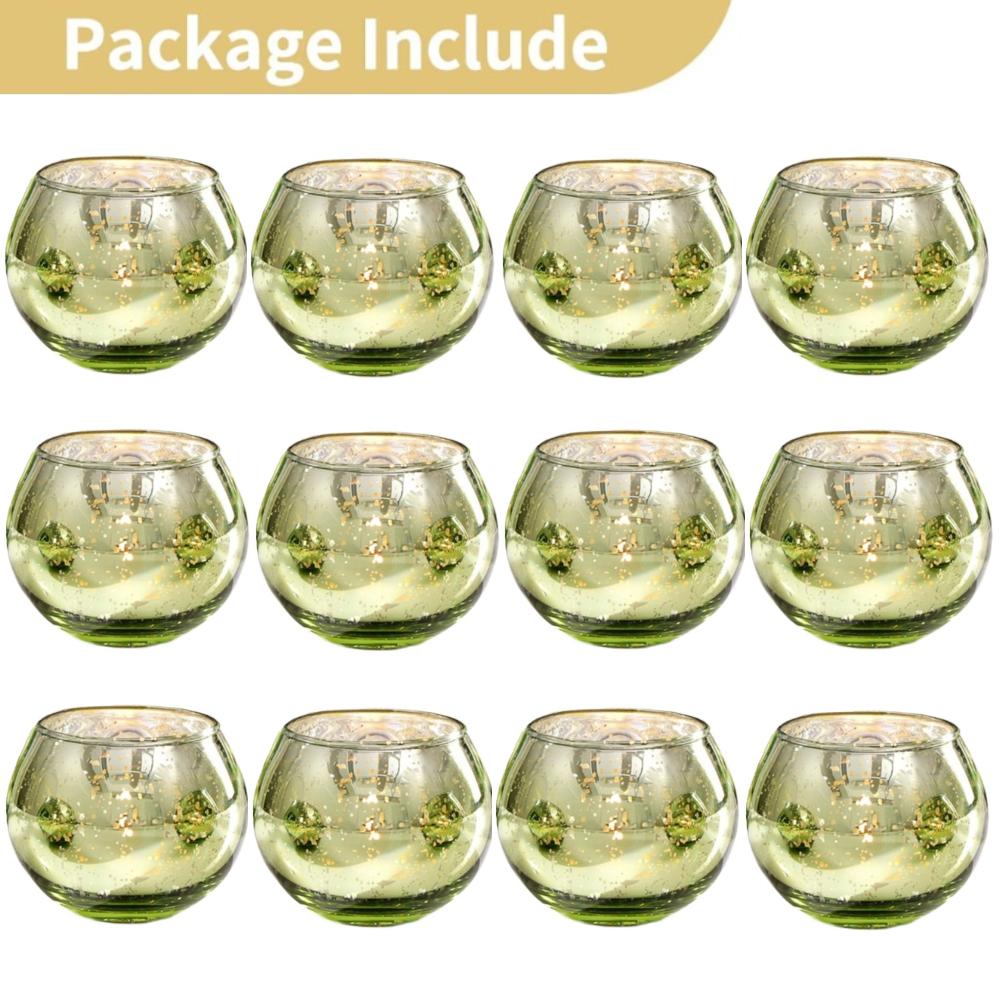 6/12Pcs Simple Creative Round Glass Votive Candle Christmas Wedding Banquet Bar Party Wax Holder Candlesticks Home Decoration