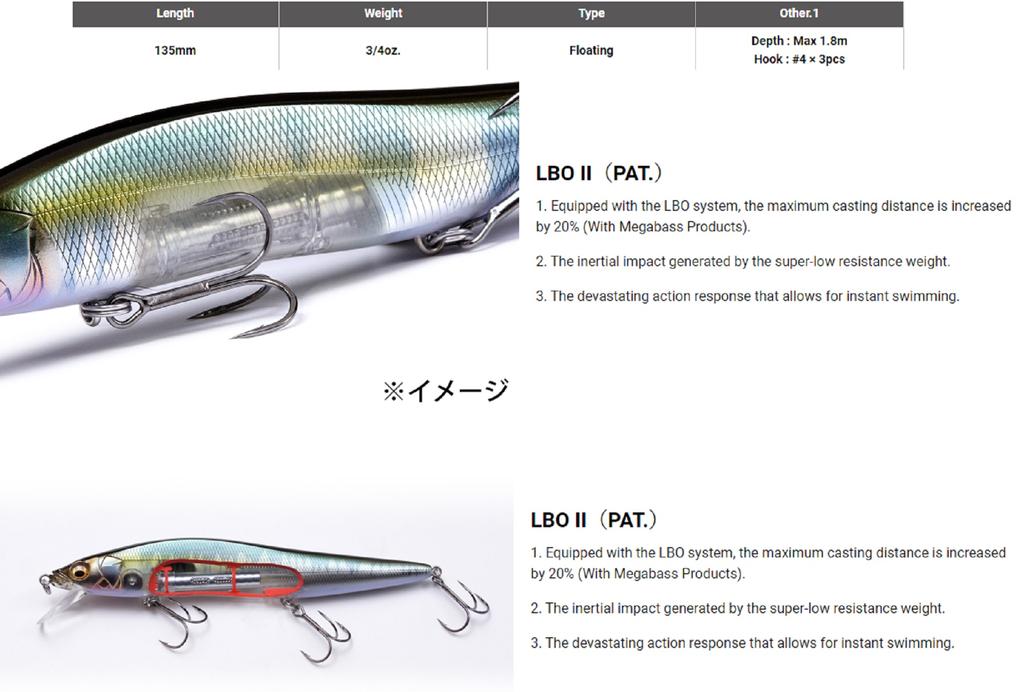 Megabass Vision 110 Oneten Max LBO Floating Lure Wagin Hasu Bm (9442)