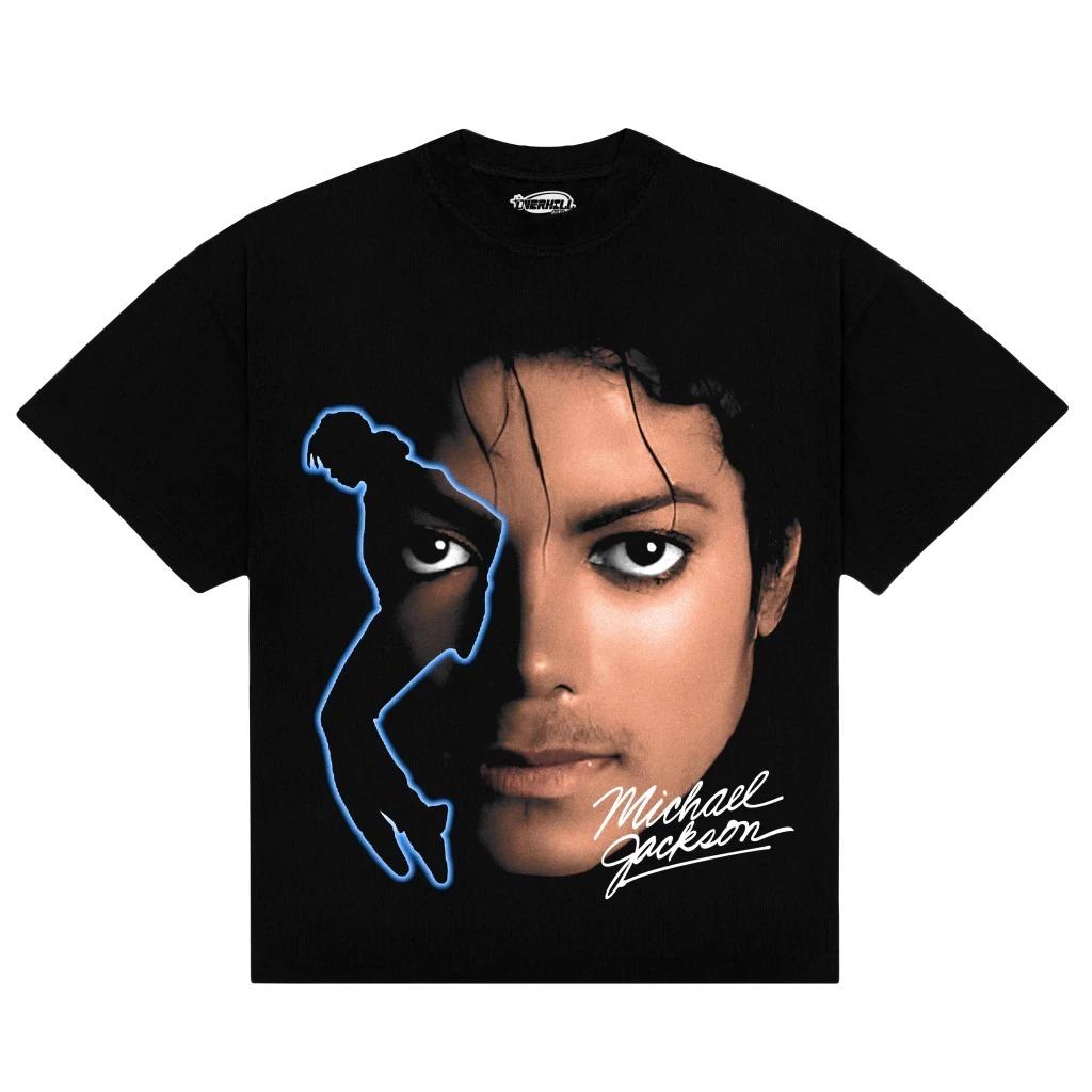 THE KING OF POP Salute To Michael Jackson Poster Graphic Print T-Shirt Men Women Loose Casual Oversized Top Streetwear Harajuku Fashion Summer New Tee