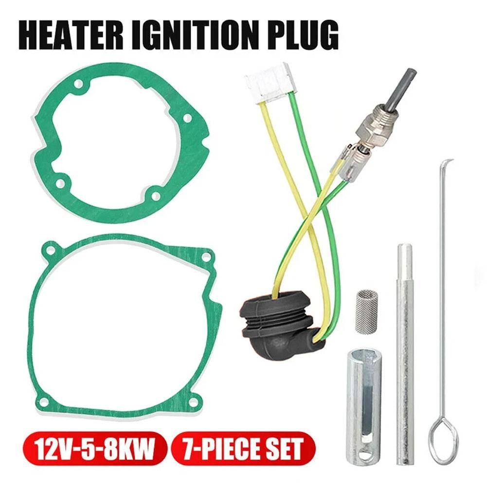 Lgnition Plug Repair Parts 12V Glow Plug Repair Kit 2/5KW Air Diesel Parking Heater Glow Car Parking Heating Kit Car Accessories