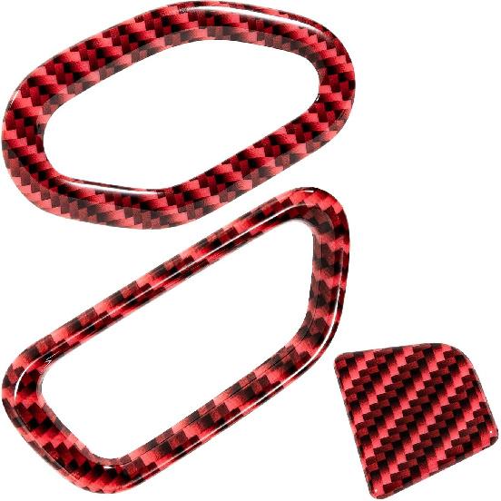 Carbon Fiber Door Lock Switch Button Glove Box Handle Switch Cover Trim for Chevrolet Corvette C7 Z06 Z51 ZR1 Stingray Grand Sport 2014 2015 2016