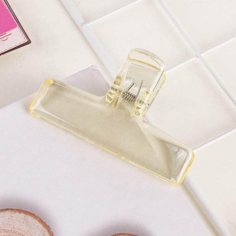 1Pcs Ins Transparent Binder Clips Kawaii Paperclips File Documents Tickets Clips Bookmarks Index Page Holder Office Binding Supplies
