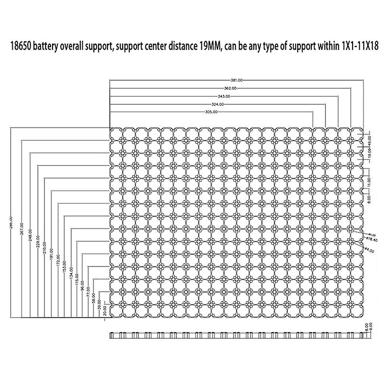 18650 8*10 Lithium Cell Battery Holder Case Holder Batteries Holder Bracket Diy Anti Vibration Plastic Cylindrical Battery Pack