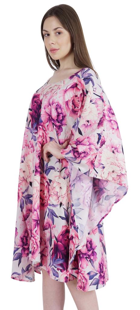 Moomaya Women  s  Short  Tunic  Kaftan  Casual Kimono Mini Beach Dress Swimsuit Cover Up