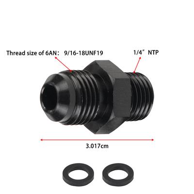 4L80E 6AN X 1/4NPS 8AN Male Flare To 1/4 NPS Transmission Cooler Adapter Fittings Front and Rear Port For GM 1997-2007
