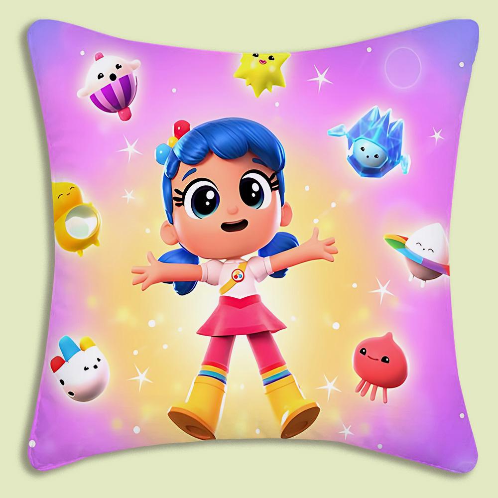 True and The Rainbow Kingdom Pillow Covers Cartoon Sofa Decorative Home Doublesided Printing Short Plush Cute Cushion Cover