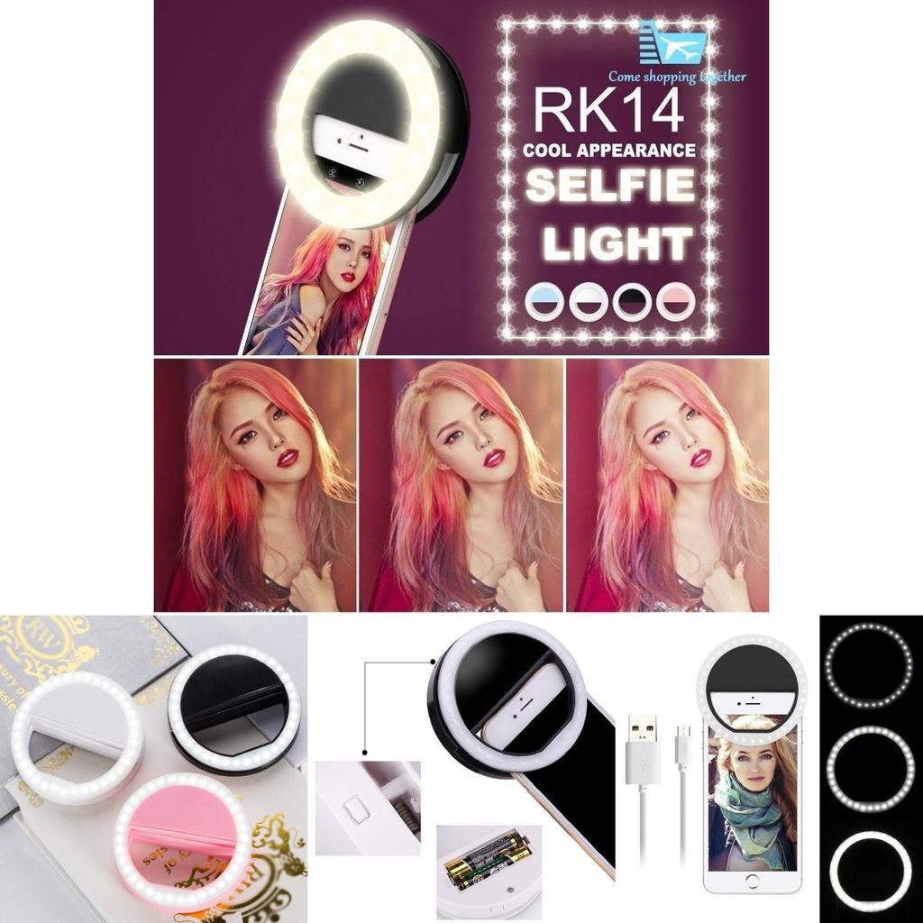 Phone Selfie Ring Light With Usb Rechargeable Power For Makeup And Video Recording