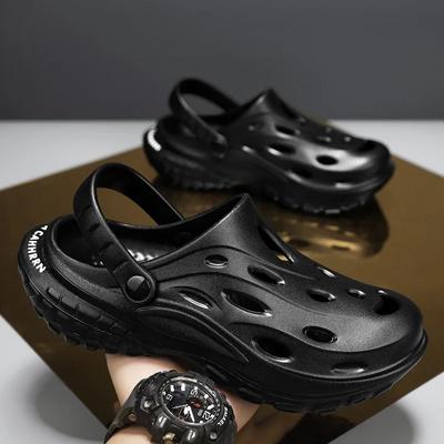Summer Men Sandals Light EVA Men's Casual Shoes Hole Shoes Clogs Lovers Home Garden Outdoor Male Beach Flat Slippers Big Size