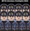 MOC WK2 Italienische Soldaten Figuren Bausteine Italien Armee Infanterie Offizier Waffen Pistole Umhang Helme Panzerkanone Steine Spielzeug