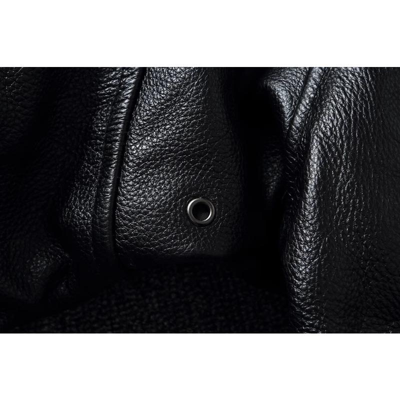 Chinese Size Men Genuine Leather Jacket Quilted Patches 100% Cowhide & Natural Fur Collar Flight Coat Aviator Clothing Winter