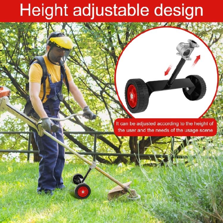 Lawn Mower Support Wheel Adjustable 26mm-28mm Portable String Trimmer Wheel