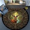 Deer Forest Fantasy Frame Round Area Rug Under Office Chairs Bedroom Living Room Home Decor