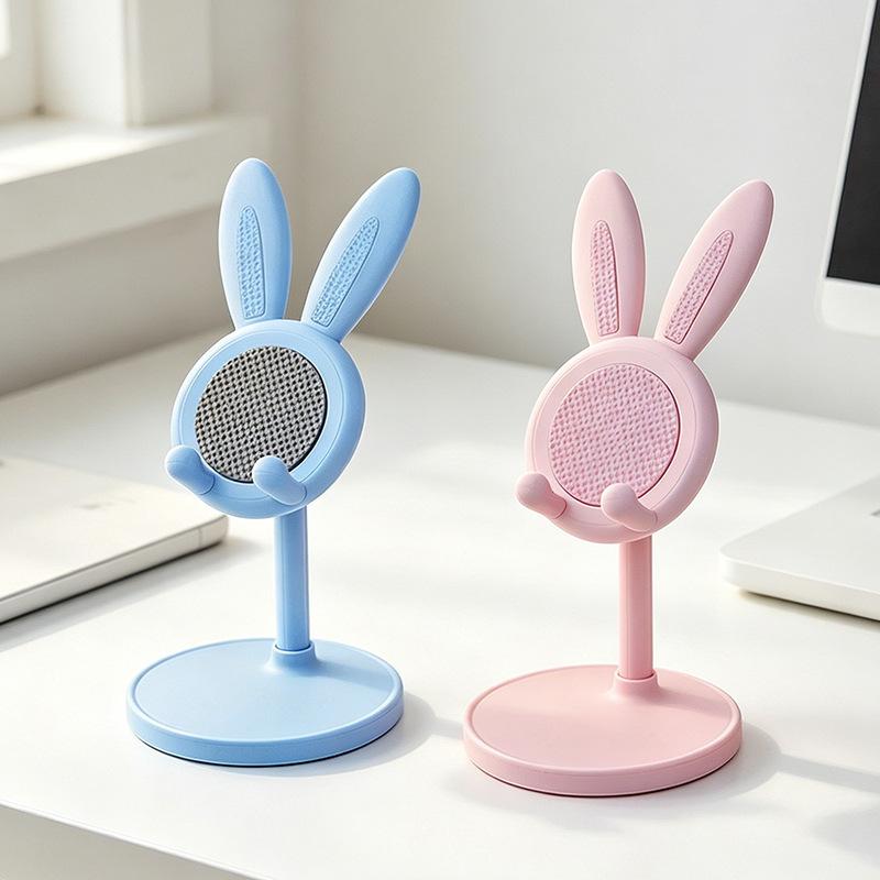 Support de téléphone portable Lapin Mignon - Cadre de support surélevé pour bureau Personne Paresseuse - Support de téléphone portable pour personne paresseuse
