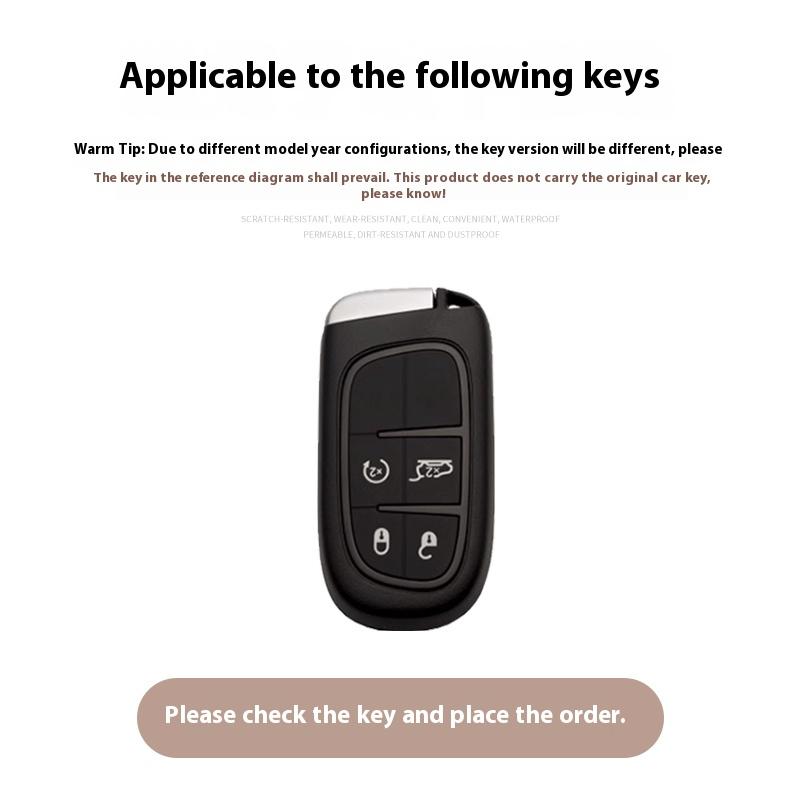 Car Alloy Key Case Key Bag Shell Key Chain Jeep Grand Cherokee Wrangler JK Renegade Patriot CommanIder Compass Gladiator Wagoneer