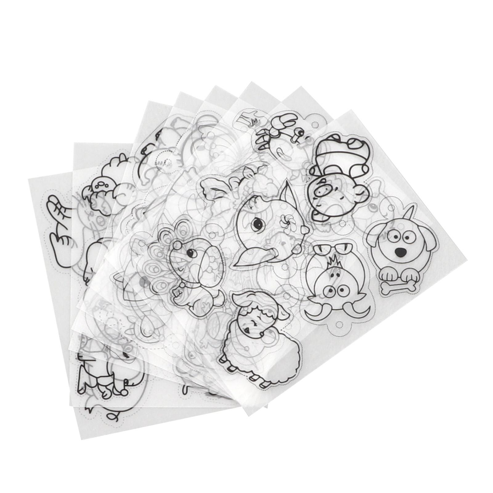 

Термоусадочные листы 8 шт. Расписанные вручную DIY Печать с заполнением узором для детского творчества в школе