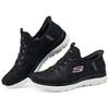 Skechers Sport Comfortable Versatile Low-Top Casual Shoes Women Sneakers Black Pink 150254-BLK