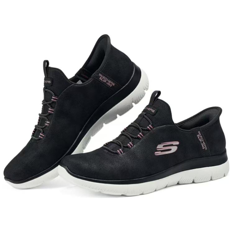 Skechers Sport Comfortable Versatile Low-Top Casual Shoes Women Sneakers Black Pink 150254-BLK