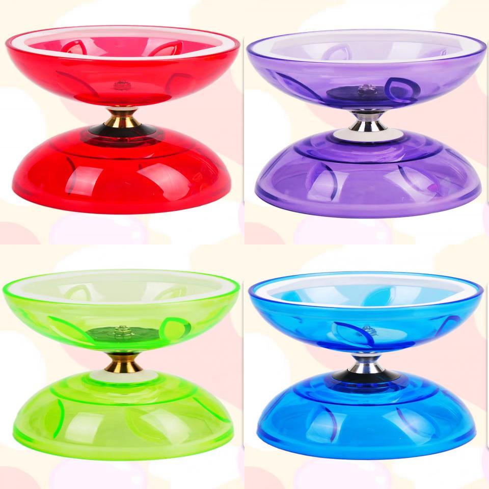 Traditional Plastic Diabolo With Triple Bearing For Kids And Seniors Educational Toy Set