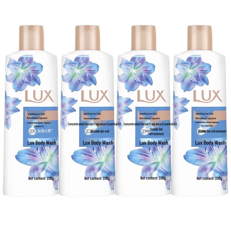 

LUX Sparkling Icy Cool Shower Gel 200g x 4 Pack