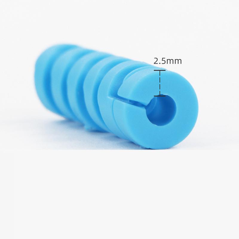 10pcs/set Spiral USB Data Charging Cable Earphone Line Cord Protector Silicone Case Cover Prevent The Phone Charging Cable From Breaking