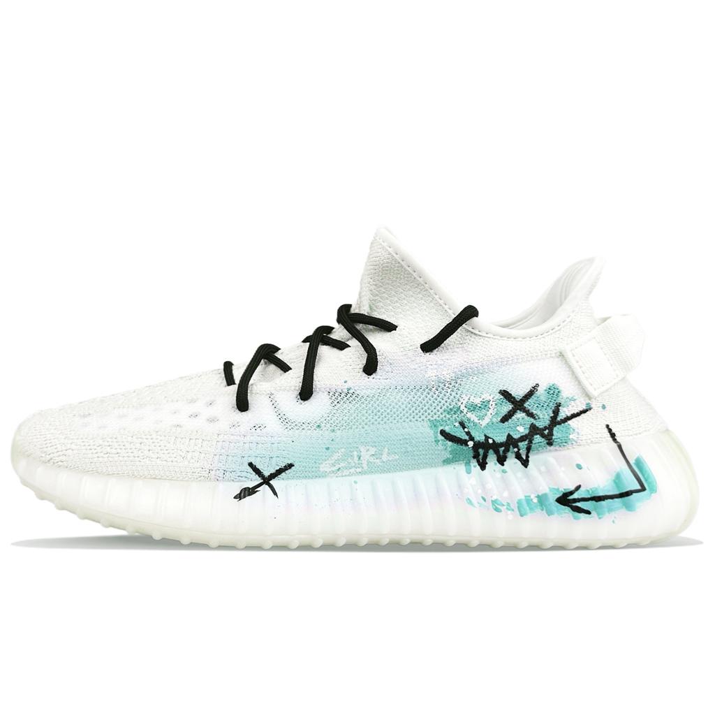 adidas Originali Yeezy Boost 350 V2 Resistenti all'Abrasione Resistenti all'Abrasione Scarpe Basse Casual Unisex Bianco HQ6316(Team373-BOX)