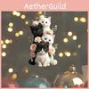 Charming 2d Acrylic Cream Cat Hanging Ornament For Car Rearview Mirror Decor