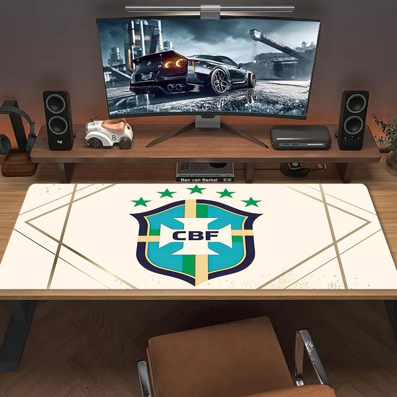 Brazil National Football Team2 Print Cushion Non-slip Laptop Tablet Big Mousepad XXL Mat Mini PC Playmat With Lock edge