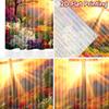 2D flat printing 2pcs Window Drapes Easter Lily Cross Dove Sunrise Digital Printed Polyester Drapes Holiday Decorations for New