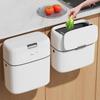 Wall-Mounted Large Capacity Kitchen Trash Can with Lid for Bathroom or Toilet