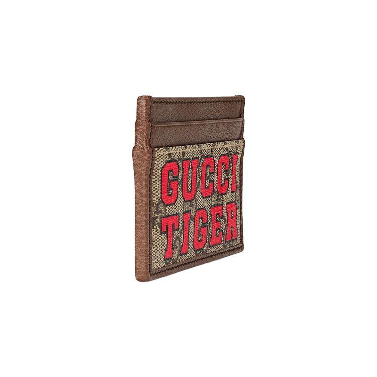 Gucci Tiger GG Canvas Leather Card Holder Retro Style for Daily Travel Shopping 673002-US7EC-9396