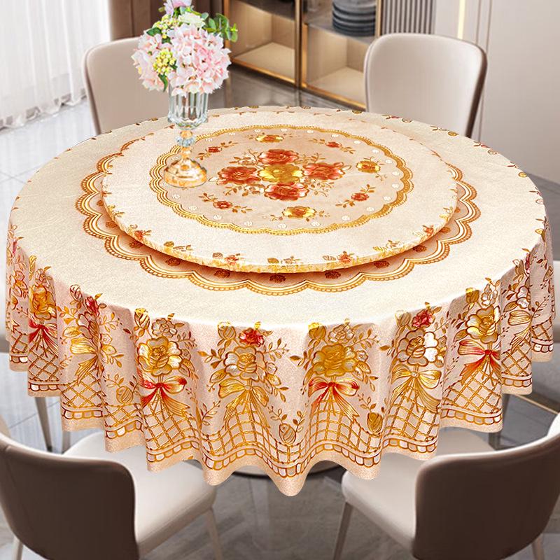 

Розкішна водонепроникна ПВХ скатертина: Маслостійкий, Захист від опіків, Не потребує прання Круглий дизайн для готелів та будинків As specified