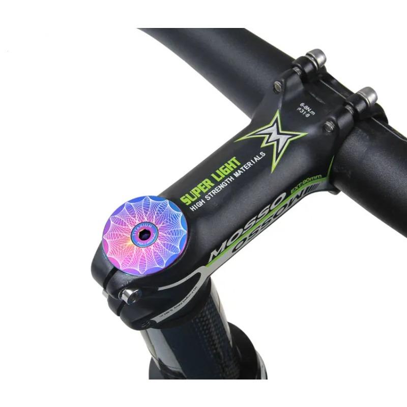 Mountain Bike Headset Cover Titanium Alloy 28.6mm Compatible for Road Mountain Bikes Lightweight Durable woohoo