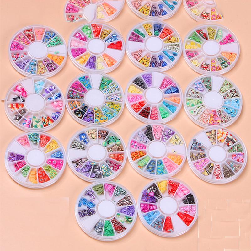 1Box Fruit Slices Filler For Nails Art Tips Slime Fruit For Kids Lizun DIY Slime Accessories Supplies Decoration Soft Pottery