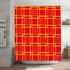 Plaid Shower Curtain Checkered Fabric Bathtub Privacy Decor Waterproof Bath Rug Set for Home Bathroom Navy Blue Black 3D Printed