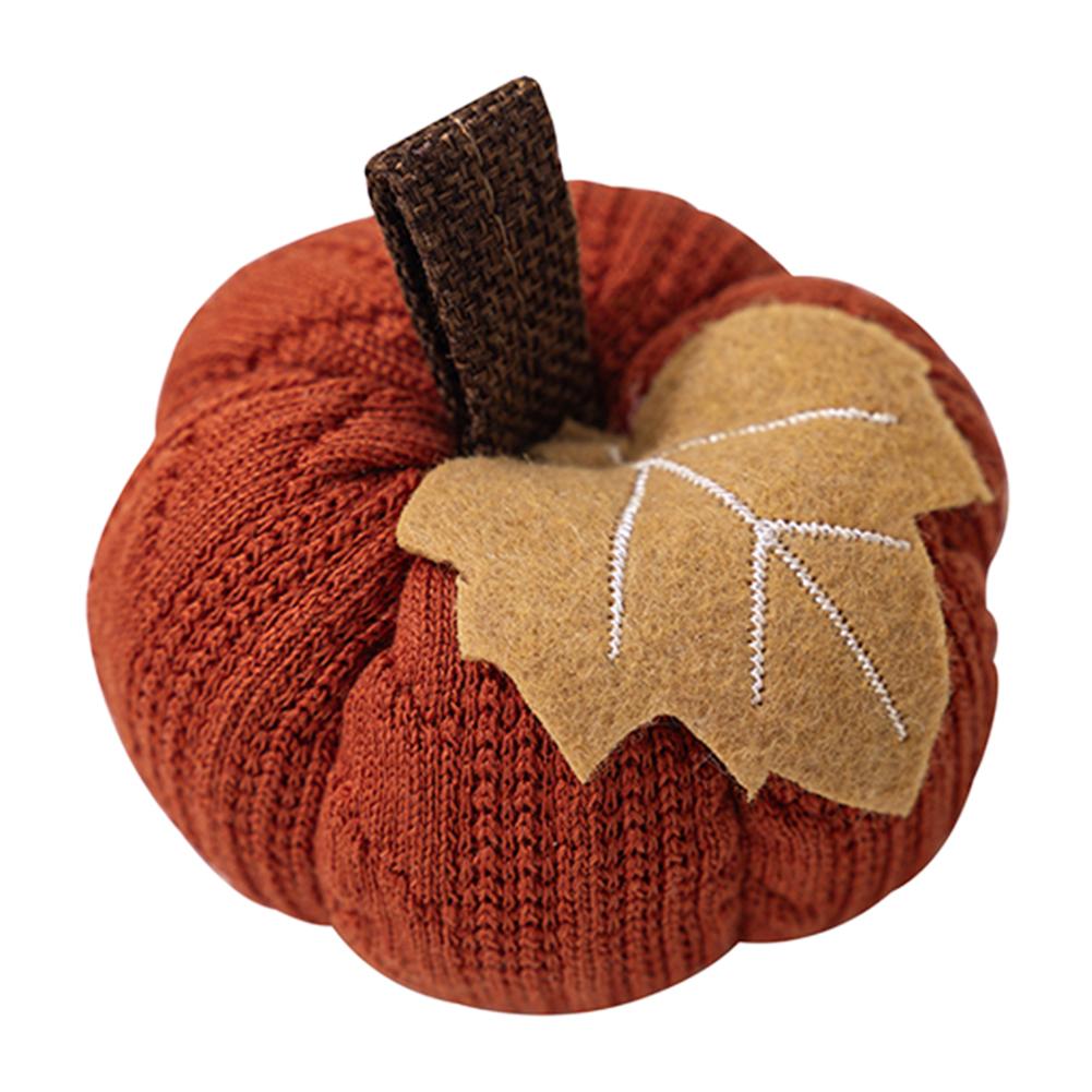 

1pcs Artificial Pumpkin Knitted Soft Wool Pumpkin Ornaments Reusable For Home Thanksgiving Harvest Party Halloween Decorations