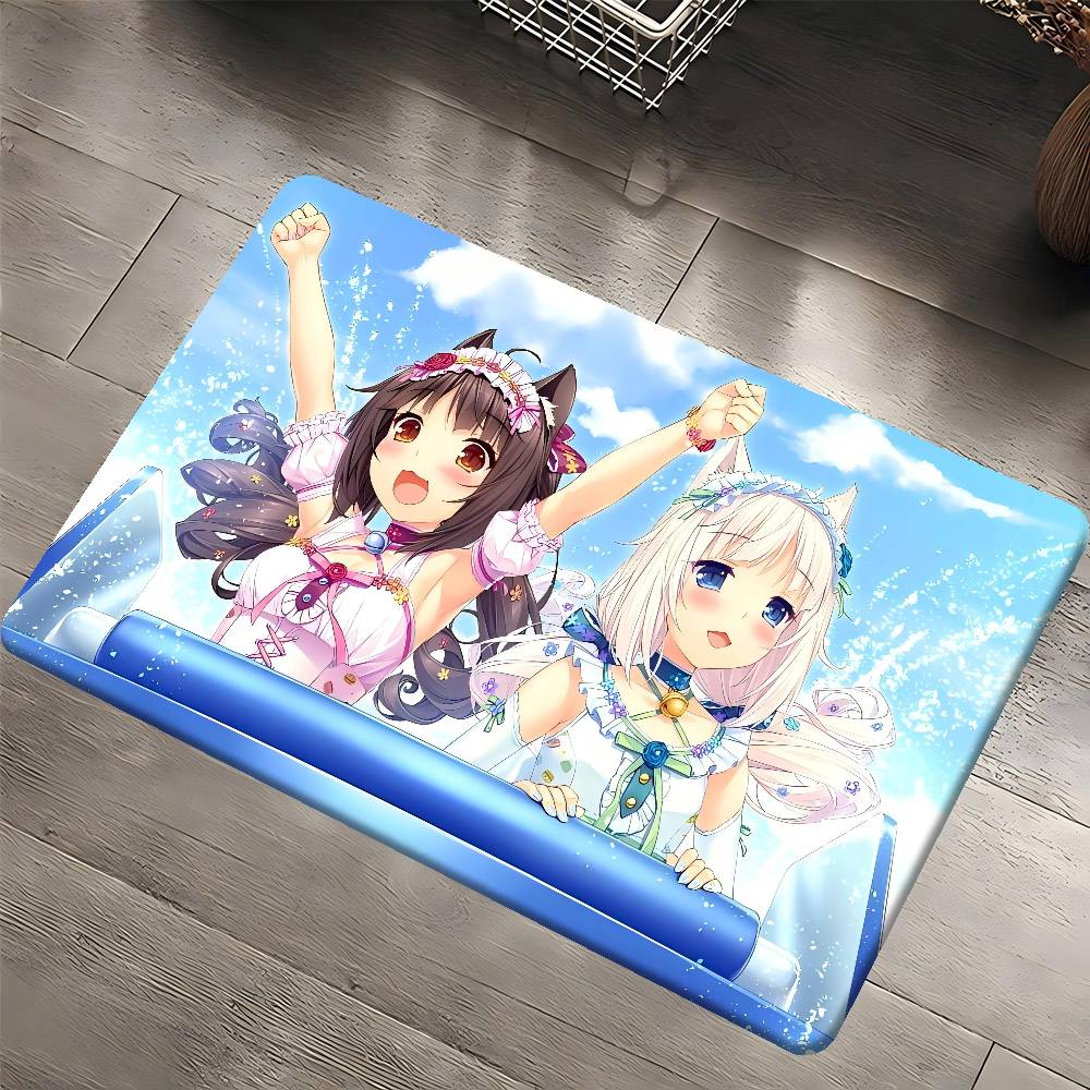 Nekopara Anime Room Mats Retro Multiple Choice Living Room Kitchen Rug Non-Slip Welcome Rug