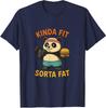 Trochę pasuje Trochę gruby Zabawny Panda Siłownia Trening Bawełniany T-shirt Uroczy Graficzny T-shirt